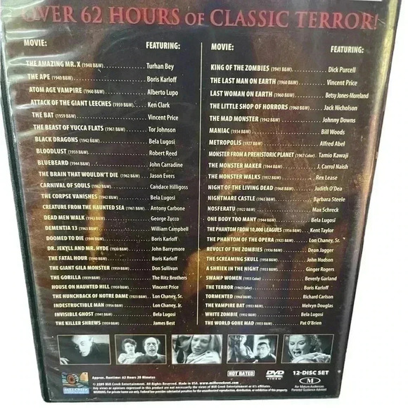 Horror Classics 50 Movies 12 DVD Box set - Picture 7 of 7